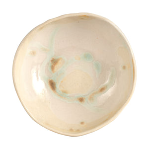 Sm White Bowl With Light Green Glaze