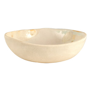 Sm White Bowl With Light Green Glaze