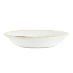 Md White Bowl With Gold Rim