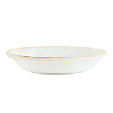 Md White Bowl With Gold Rim