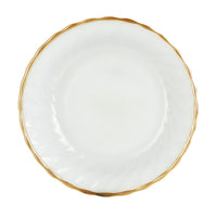 Md White Bowl With Gold Rim