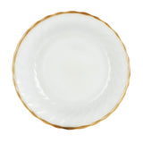 Md White Bowl With Gold Rim