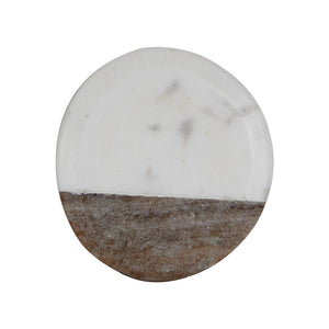 White And Grey Marble Coaster