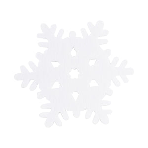 White Felt Snowflake Coaster