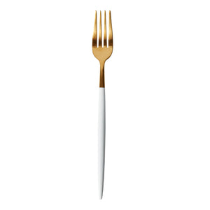 White And Gold Fork