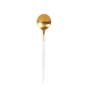 White And Gold Spoon
