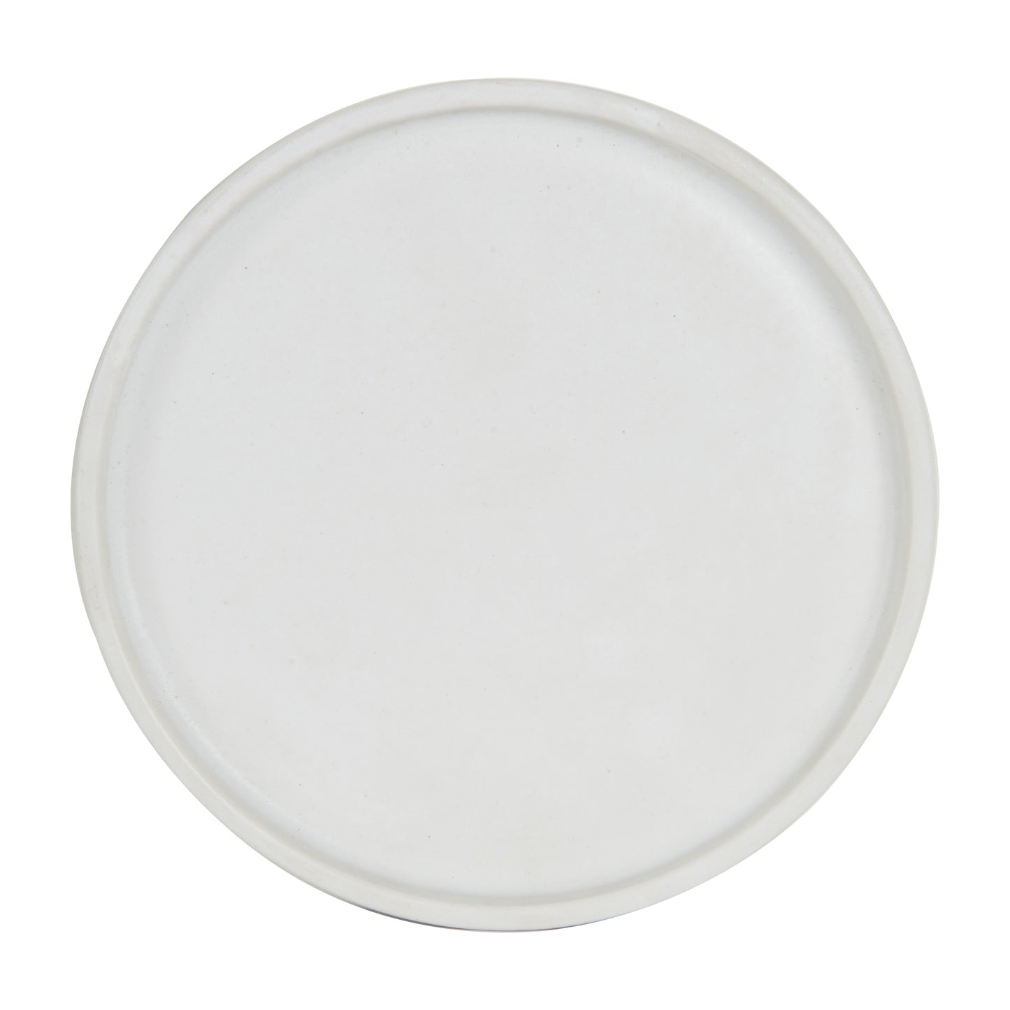 White Matte Shallow Plate