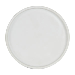 White Matte Shallow Plate