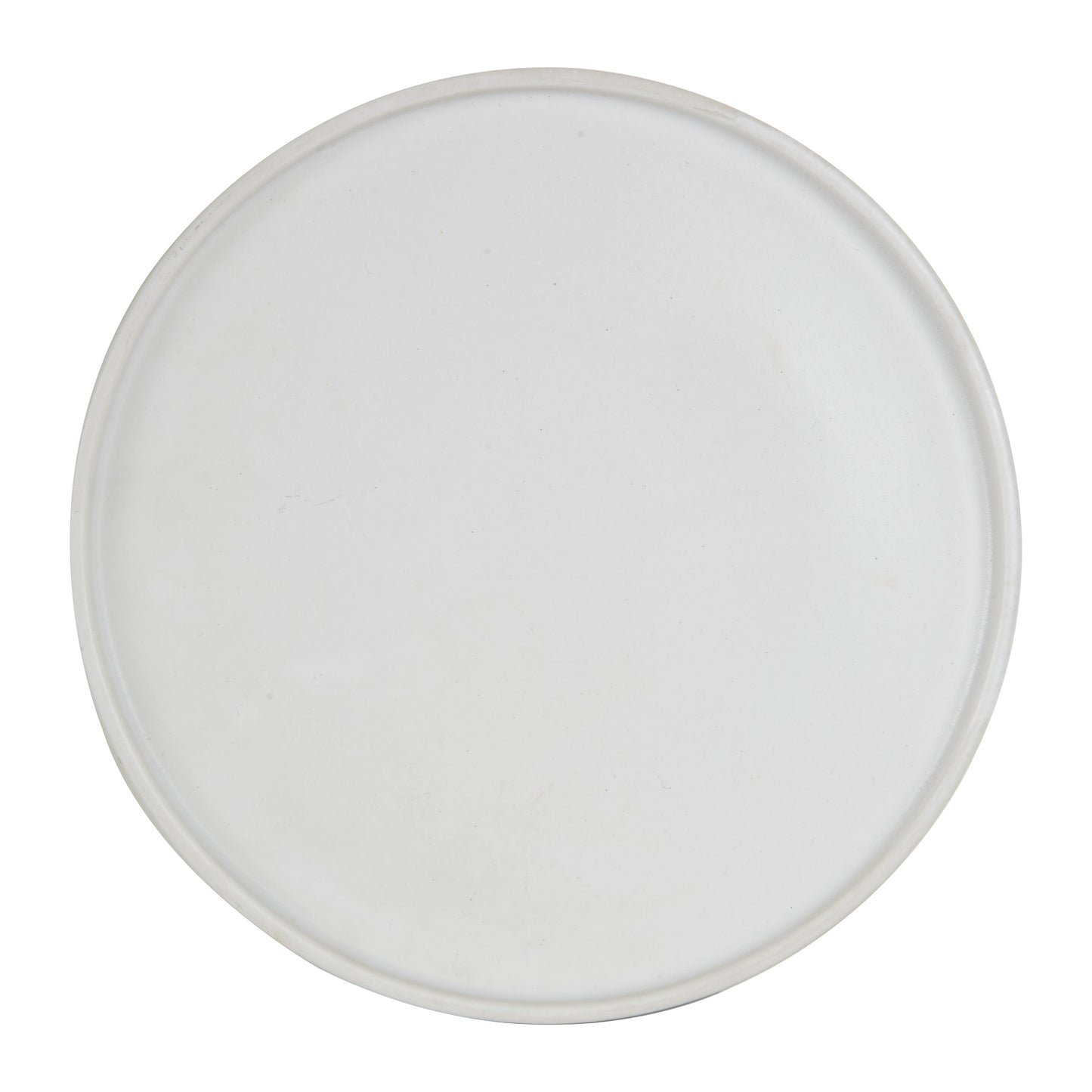 White Matte Shallow Plate