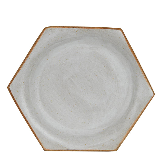 White Hexagon Plate