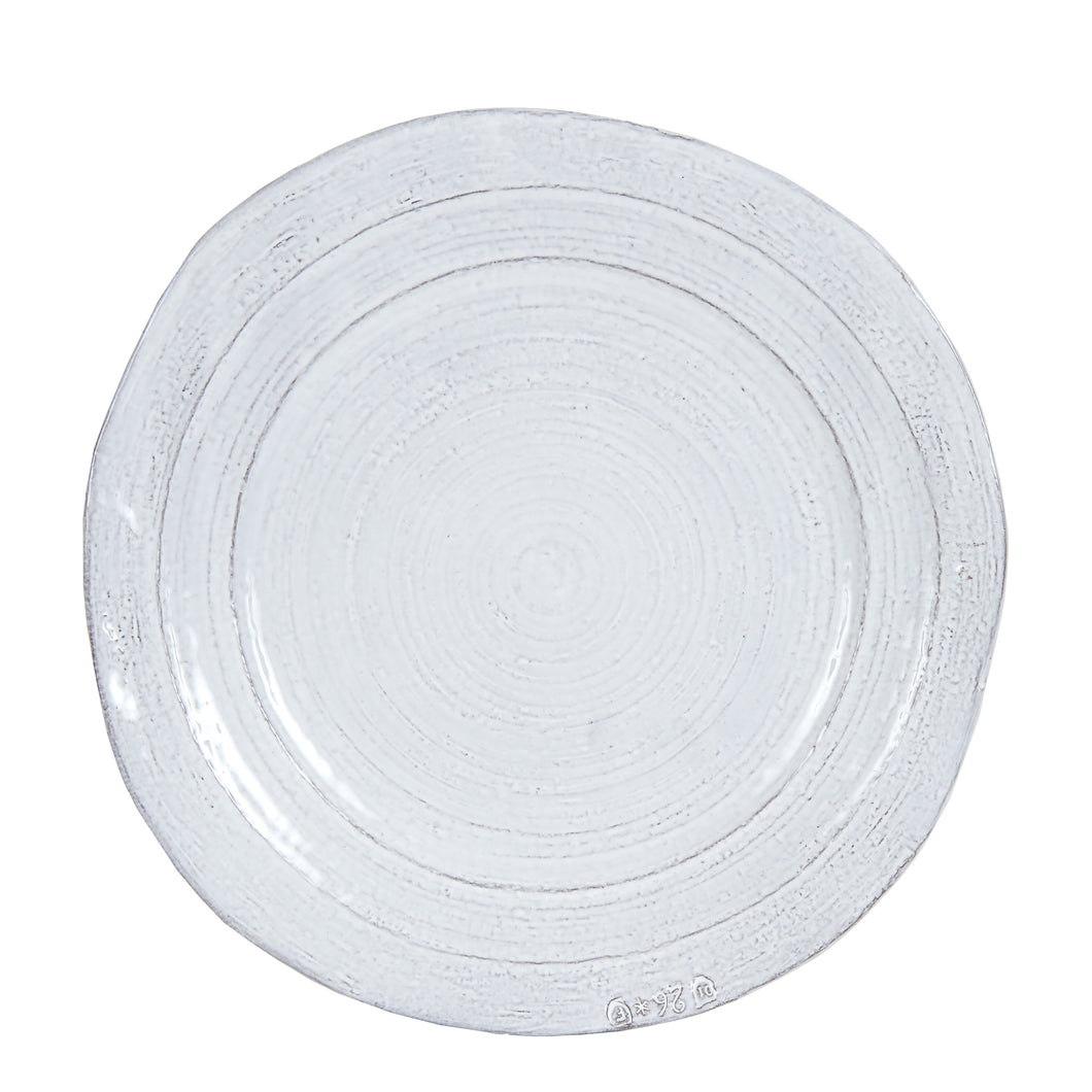 White Plate With Grey Edges