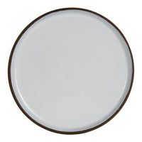 White Platter With Brown Exterior