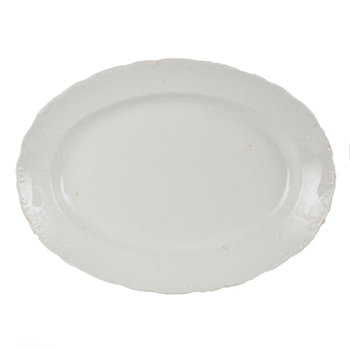 White Platter With Wavy Edge