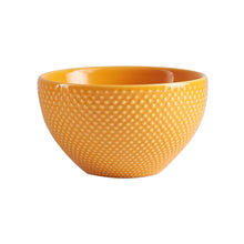 Sm Dark Yellow Textured Bowl