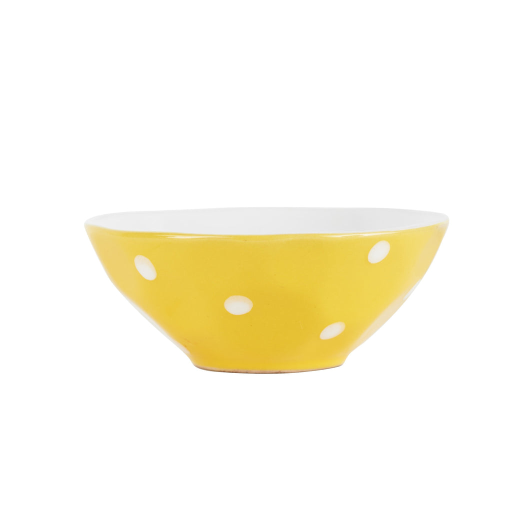 Sm Yellow Bowl With White Dots