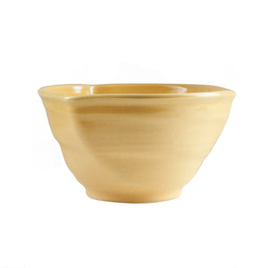 Md Yellow Speckled Organic Shaped Bowl