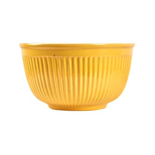 Lg Ribbed Yellow Bowl