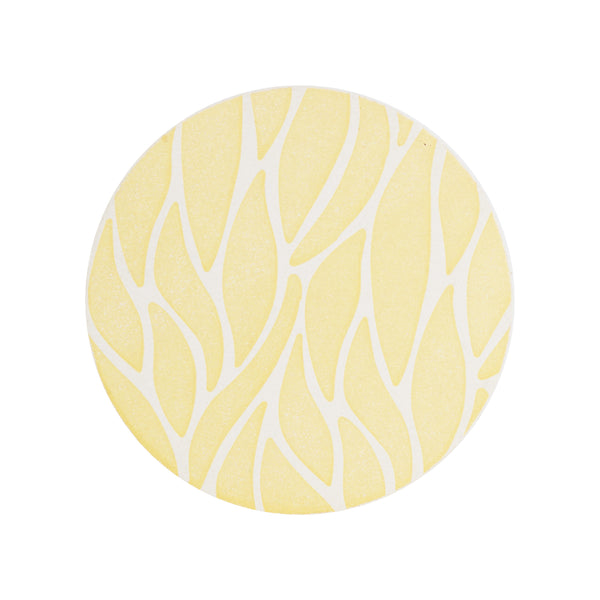 Yellow And White Coaster