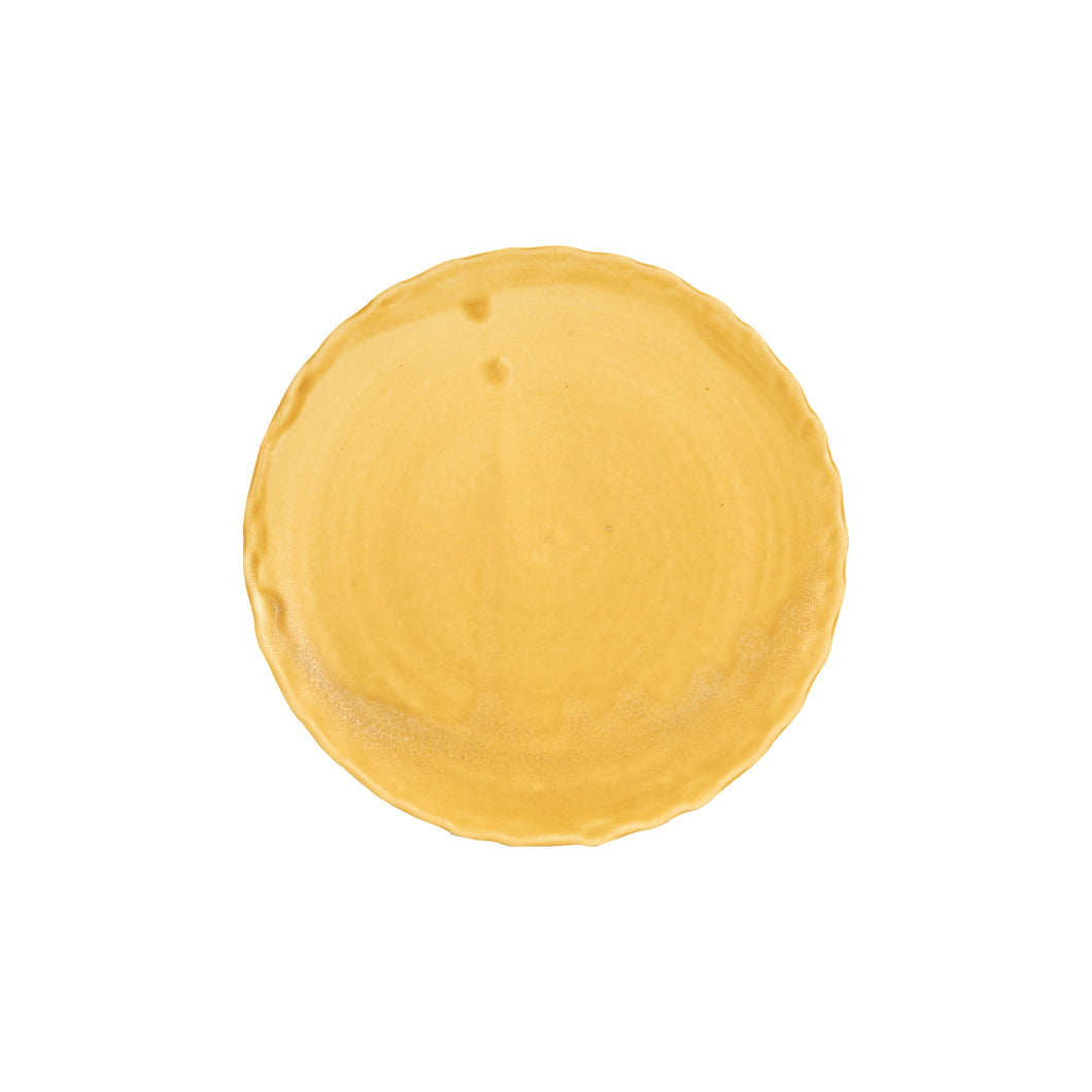 Md Wavy Mustard Yellow Plate