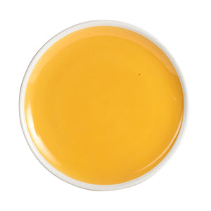 Lg Bright Yellow Plate With White Rim