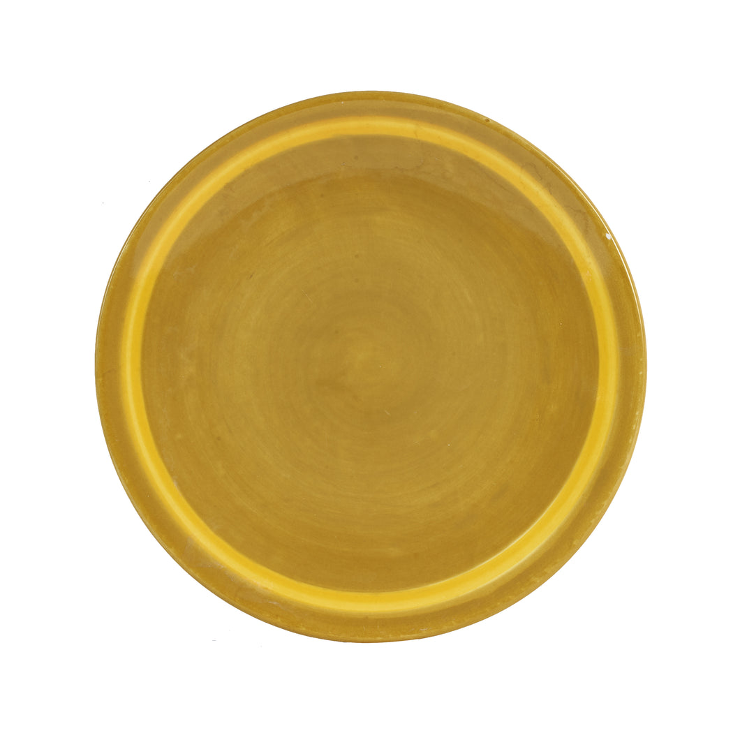 Md Dark Mustard Plate With Light Mustard Strip