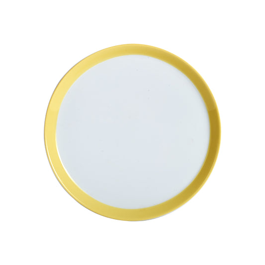 Md Shallow Plate With Yellow Rim