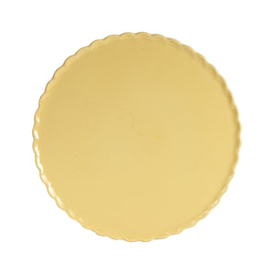Lg Light Yellow Plate With Wavy Edges