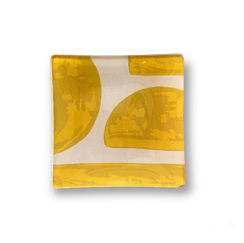 Small Yellow Pattern Plate