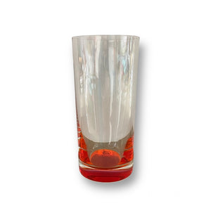 High Ball Glass with Orange Base