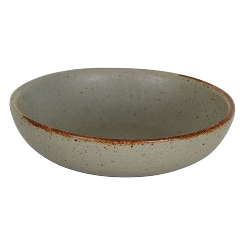 Md Shallow Rustic Grey Bowl