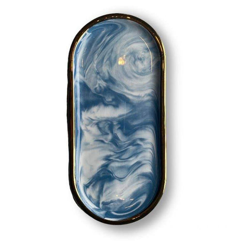 Swirly Blue Platter